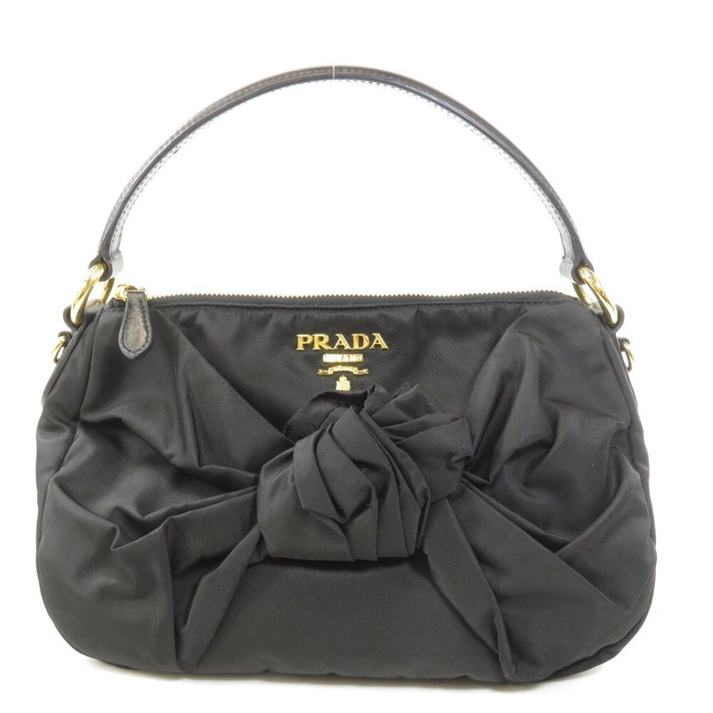 Prada 2way shoulder bag prominent knotted bow motif Black - Picture 11 of 11